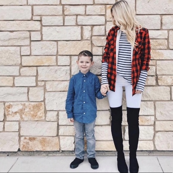 Last 1 S Sherpa Lined Plaid Flannel Button up Top - Picture 3 of 6